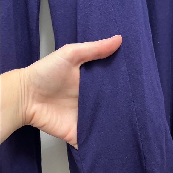 Eileen Fisher Deep Purple Viscose Blend Open Front Cardigan - Size XS - Picture 16 of 16